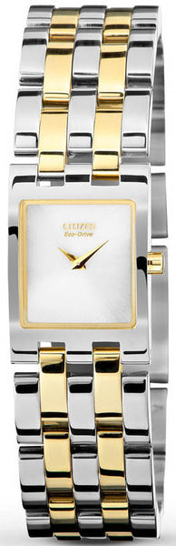 Citizen Women's EX1304-51A Eco-Drive Jolie Rectangle Case Two Tone