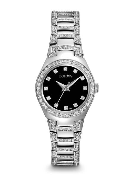 Bulova women's crystal 2025 bracelet watch