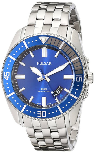 Pulsar PT3393 Analog Display Silver Watch - authentic New In Original Box