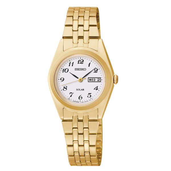 Seiko Women s SUT118 Gold Tone Stainless Steel Watch Exact Time