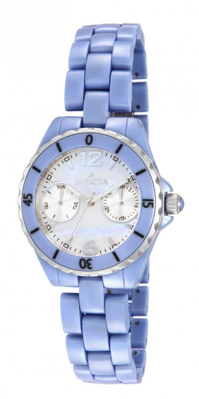 Ceramics Lady-Invicta 0435 Periwinkle Ceramic Ocean Diver Mother-Of-Pearl Watch