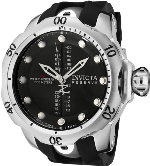 Invicta Men's 0804 Reserve Collection GMT Black Polyurethane Watch