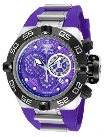 Invicta Men's 11504 Subaqua Noma IV Chronograph Purple Dial Purple Polyurethane Watch