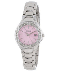 Seiko Women's SXDC53 Crystal Sporty Dress Pink Dial Watch