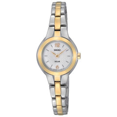 Seiko Women's SUP024 Two Tone Stainless Steel Analog with White Dial Watch