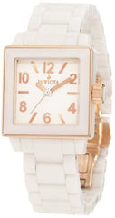 Invicta Women's 1172 Ceramics Collection Rose Gold Square Watch