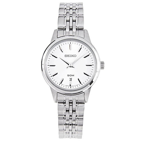 Seiko Women's SUR899 Silver Dial Stainless Steel Watch