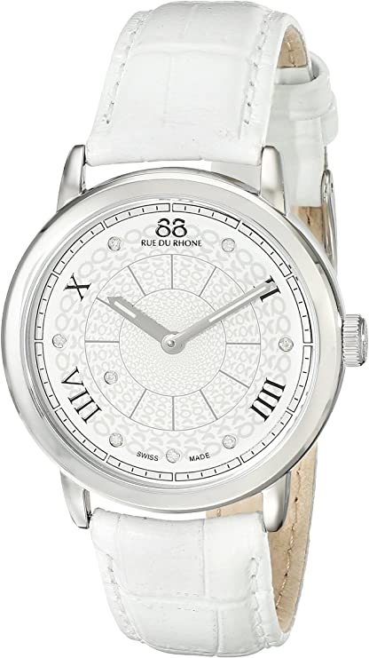 88 Rue du Rhone Women's 87WA120008 Analog Display Swiss Quartz White Watch