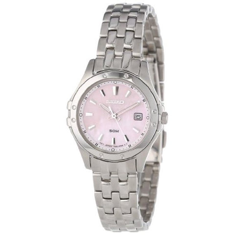 Seiko Women's SXDC95 Le Grand Sport Pink Mother of Pearl Dial Steel Watch