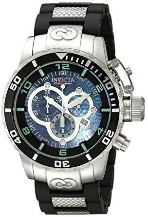 Invicta Men s 0477 Corduba Swiss Chronograph Black Polyurethane and Stainless Steel Watch