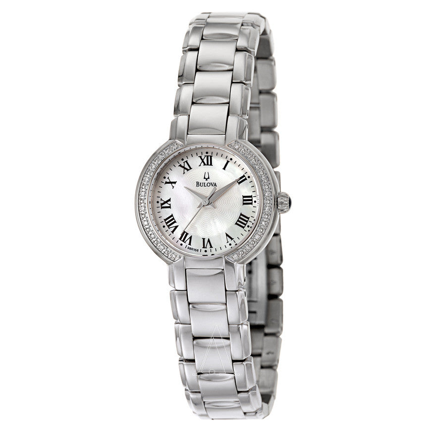 New Ladies Bulova Stainless Mother Of Pearl Diamonds deals $425