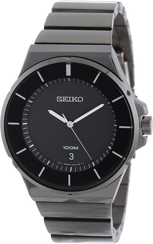 Seiko Men's SGEG21 New Collection Classic Black Ion Finish Watch