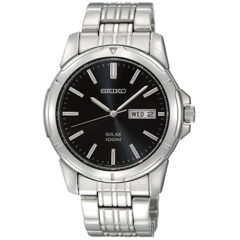 Seiko Men's SNE093 Stainless Steel Solar Watch