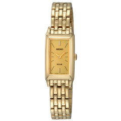 Seiko Women's SUP030 Solar Champagne Dial Gold-Tone Bracelet Dress Watch