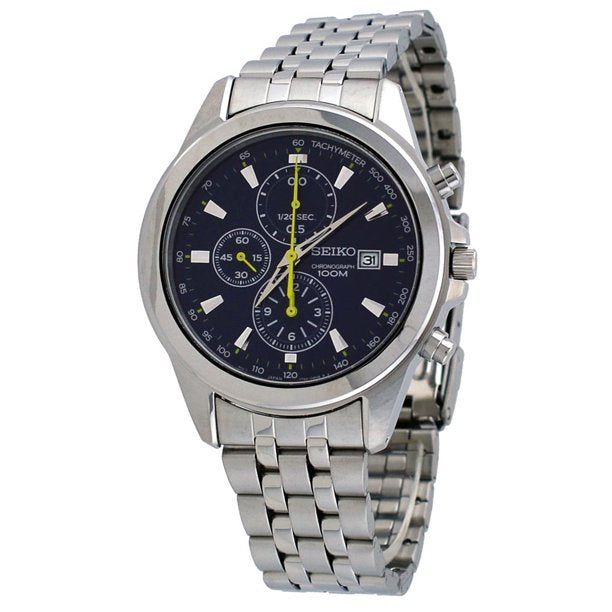 Stainless steel best sale seiko chronograph 100m