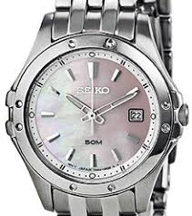 Seiko Women's SXDC95 Le Grand Sport Pink Mother of Pearl Dial Steel Watch